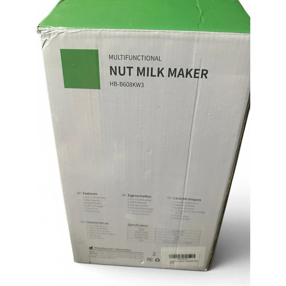 NUT MILK MAKER 6-in-1 Functionality Open Box